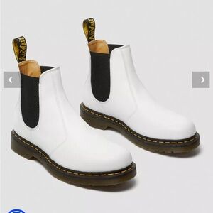 Dr. Martens White Chelsea Boots (Size 6)